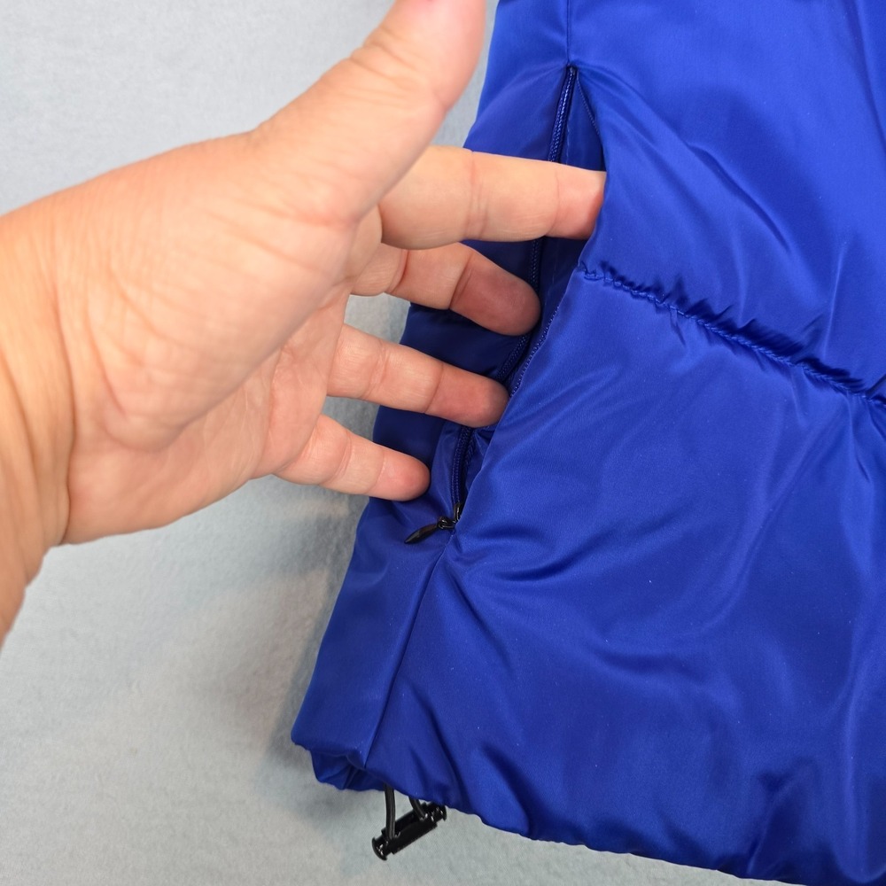 Calvin Klein Blue Puffer Vest Women's Large Quilted Full Zip Lightweight Vest - Picture 4 of 10